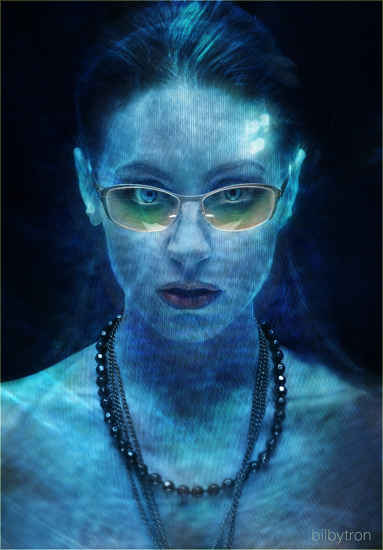 Blue promotional eyewear composite