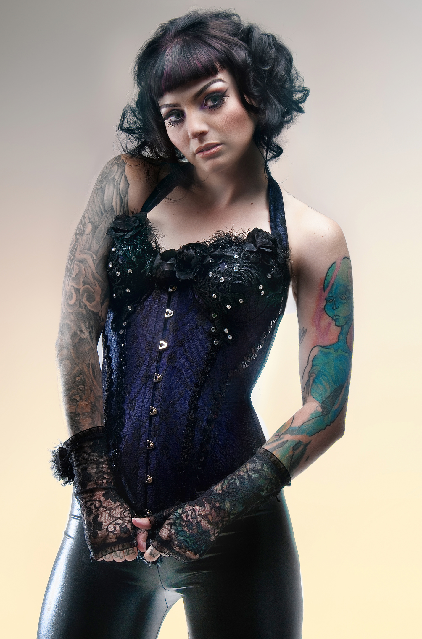 Fashion portrait in a detailed corset